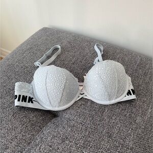 Victoria secret Pink baby blue lace push up bra